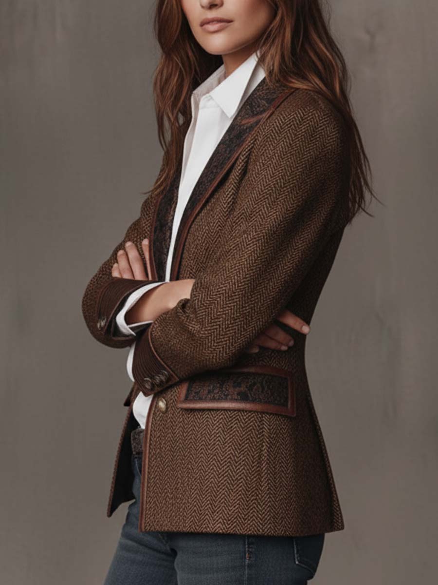 Arabella | Blazer con panel de espiga