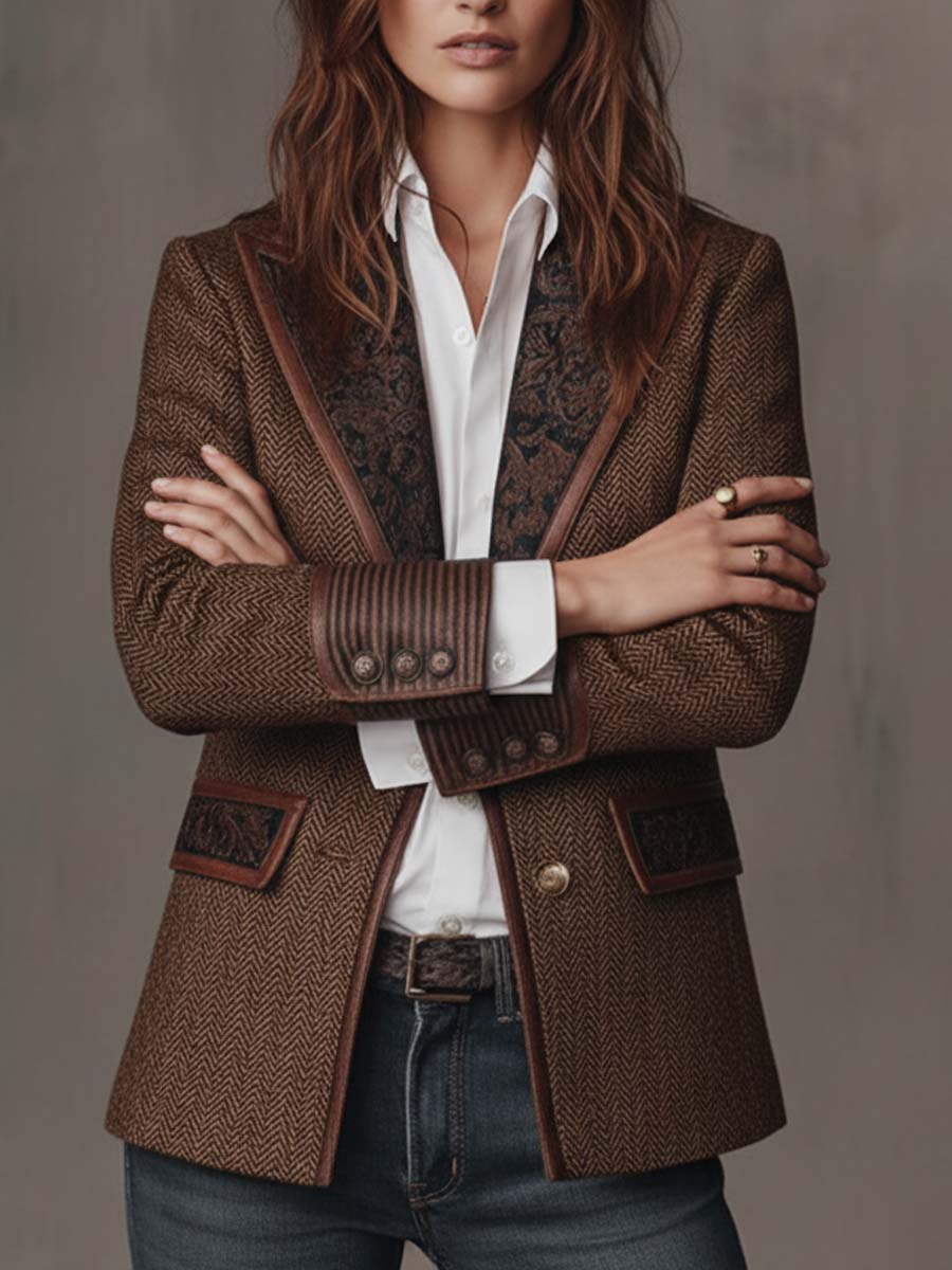 Arabella | Blazer con panel de espiga