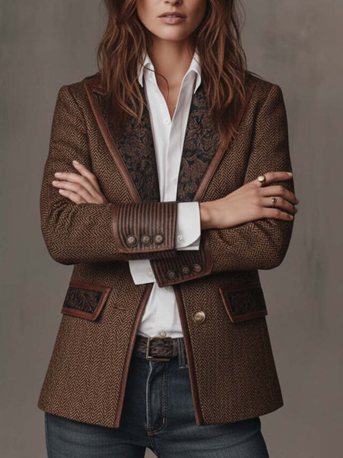 Arabella | Blazer con panel de espiga