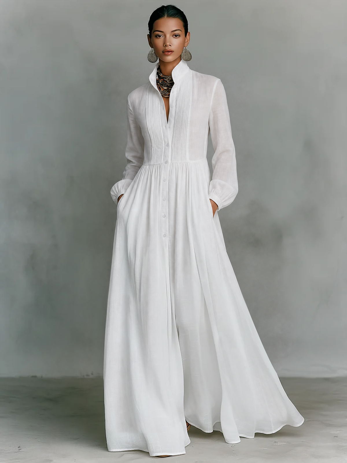 Carla™ | Vestido de Lino Elegante