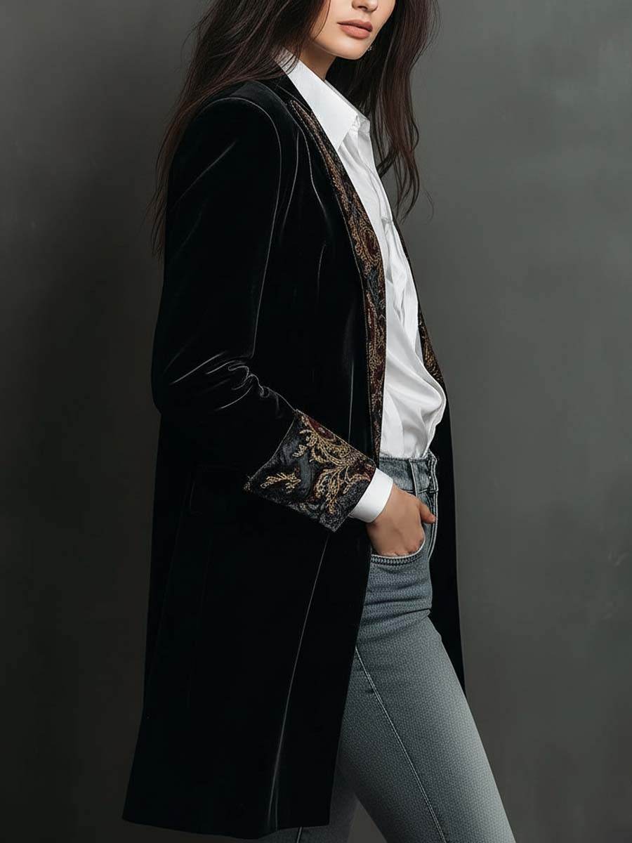 Josephine | Blazer entallado con estampado barroco