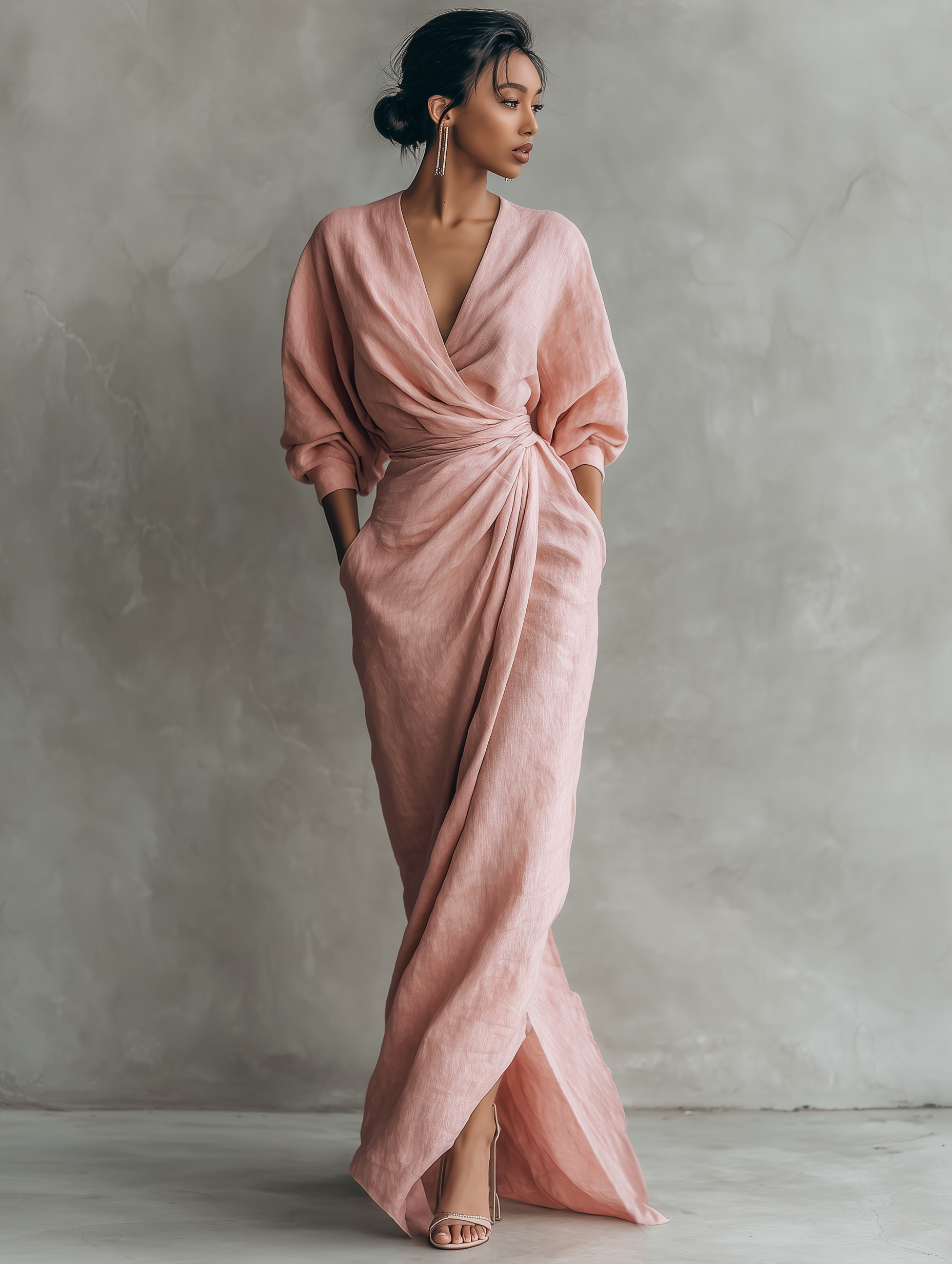 Corelina™ - Vestido de Lino con Escote en V
