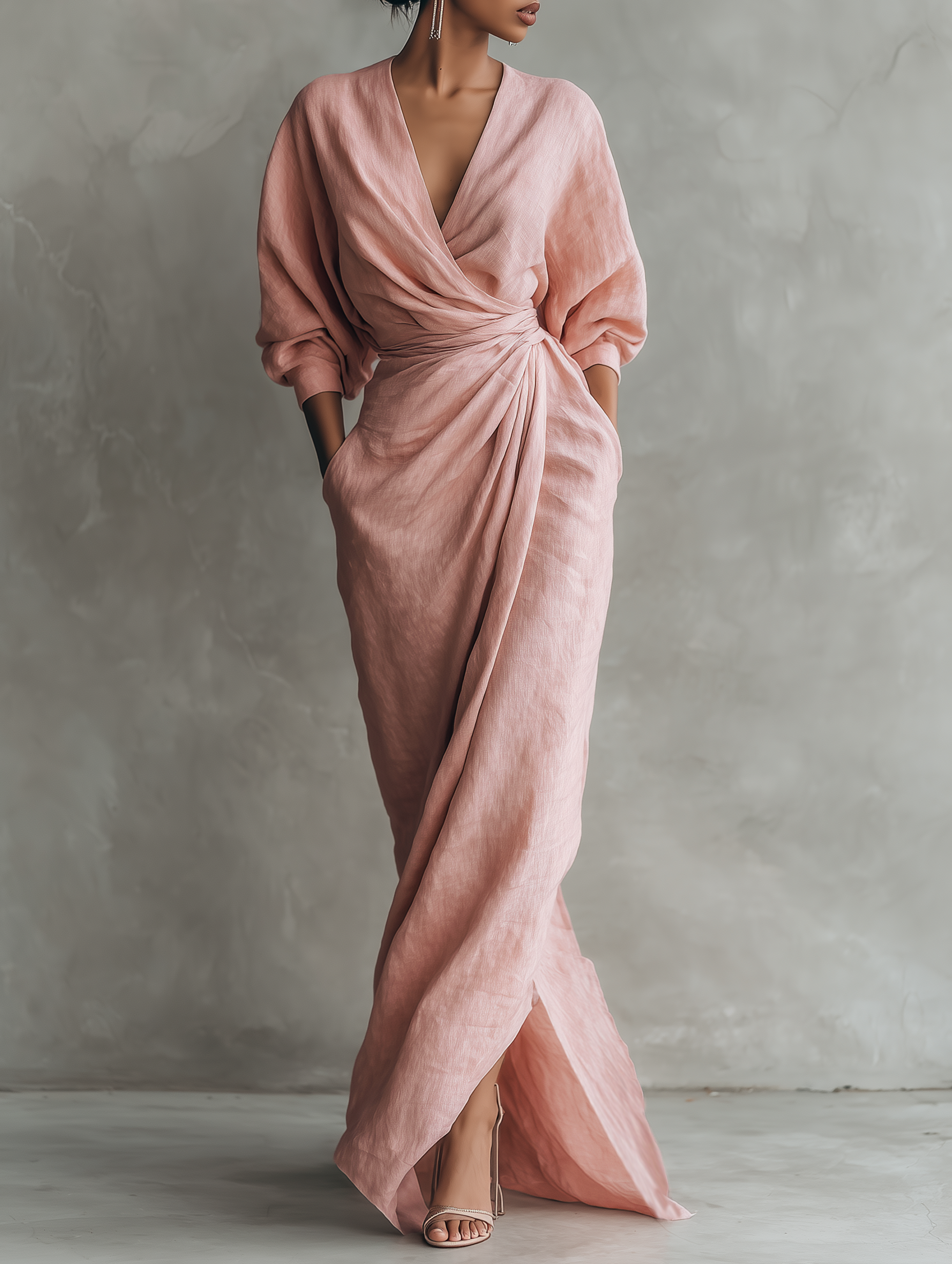 Corelina™ - Vestido de Lino con Escote en V