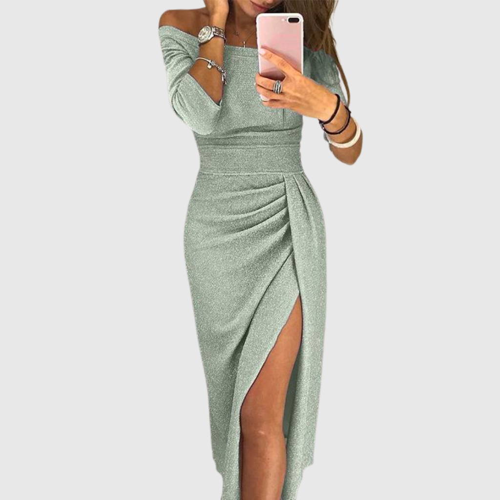 Stella™ | Vestido maxi de cuello halter