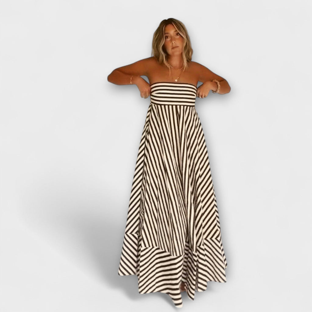 Encanto Nocturno Vestido Maxi con Volantes