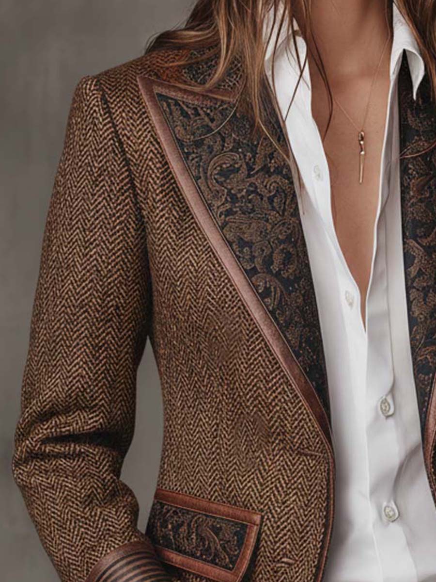 Arabella | Blazer con panel de espiga