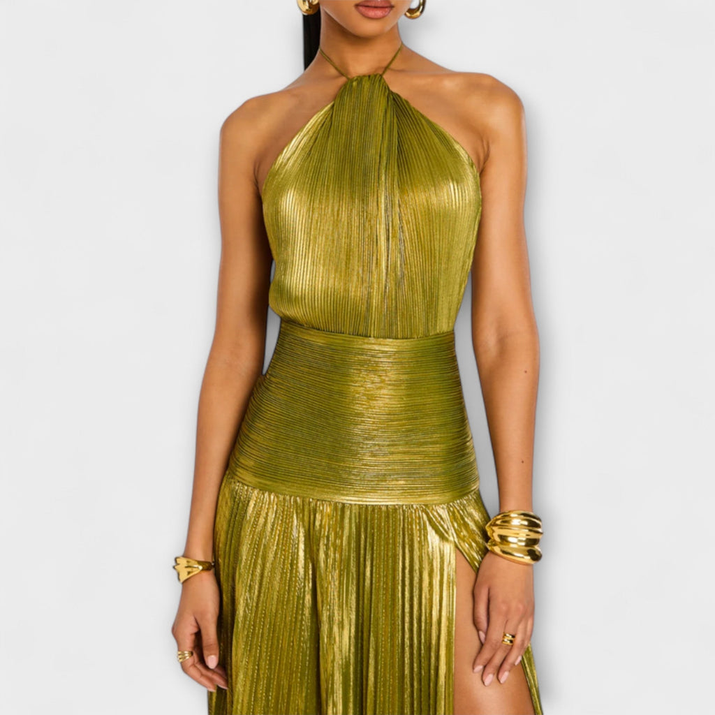 Emma - Vestido halter con espalda descubierta