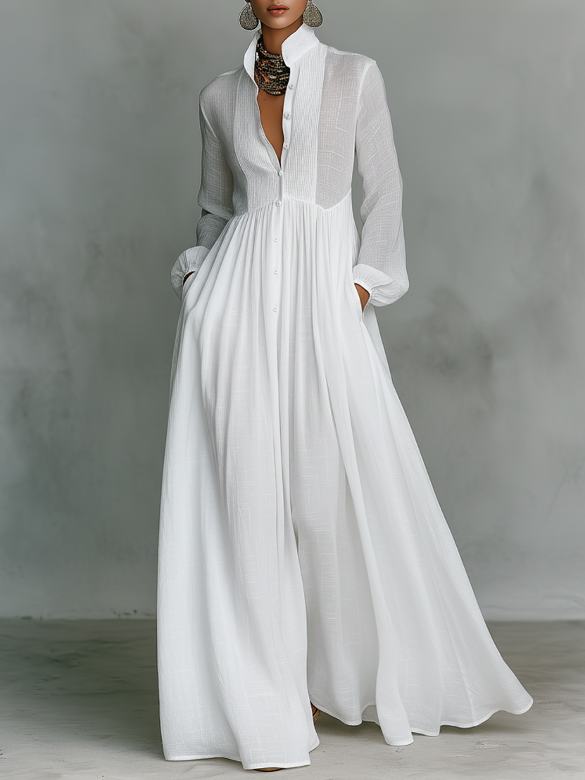 Carla™ | Vestido de Lino Elegante