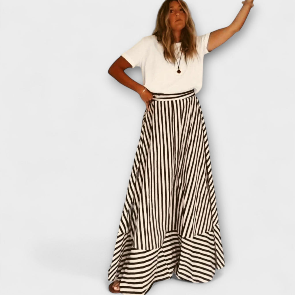 Encanto Nocturno Vestido Maxi con Volantes