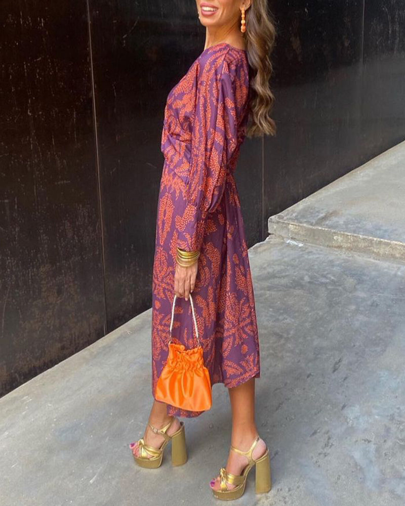 Isadora | Vestido Midi Elegante con Estampado Delicado
