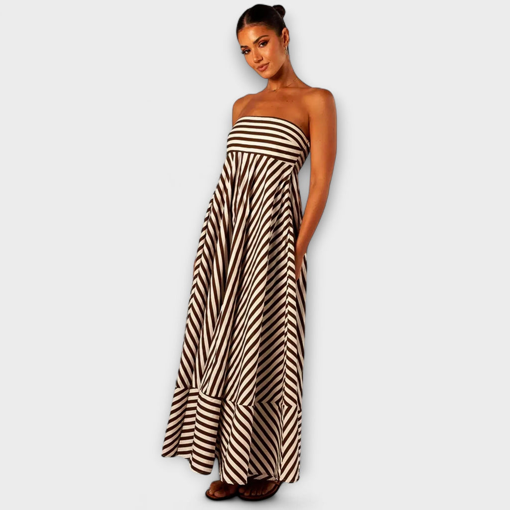 Encanto Nocturno Vestido Maxi con Volantes