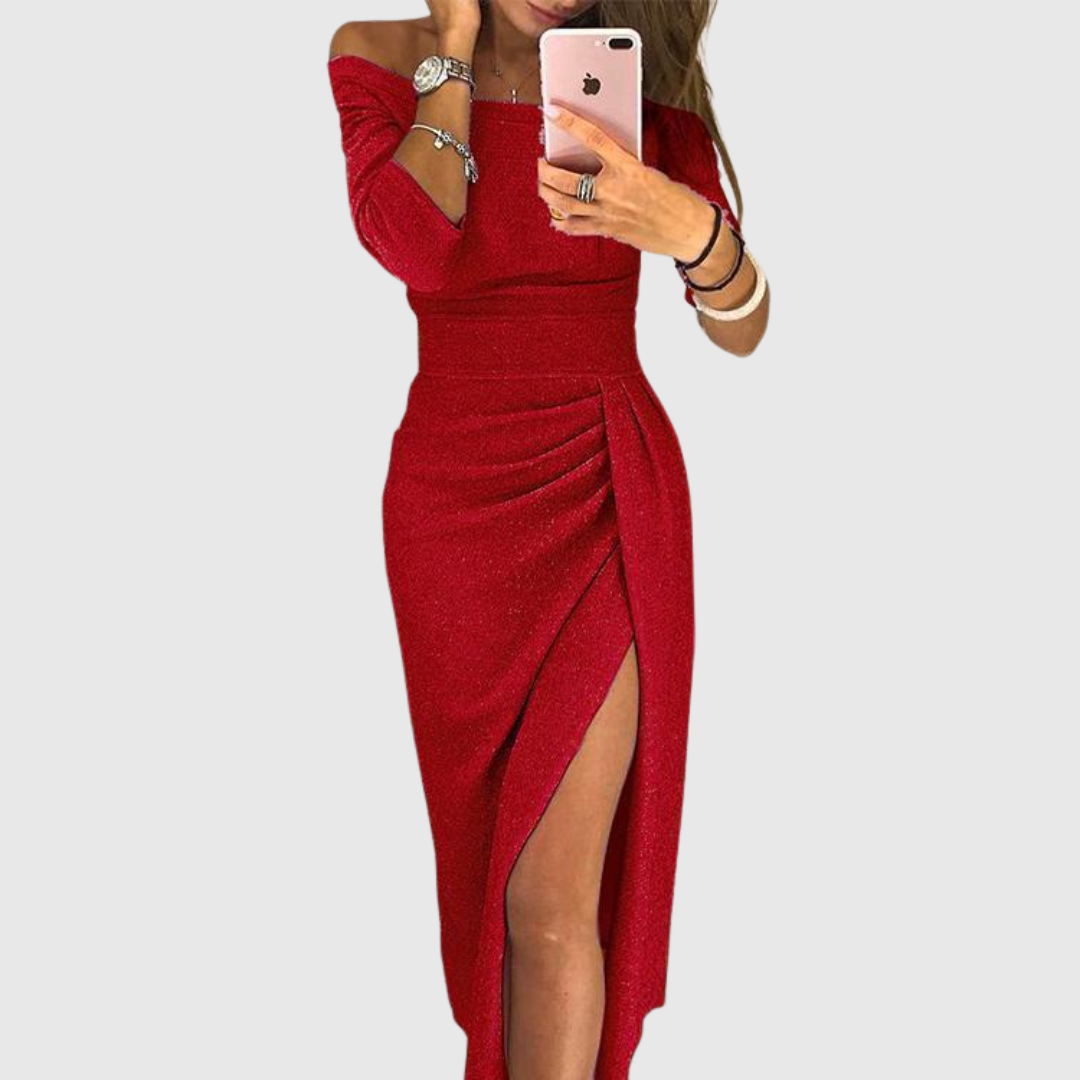 Stella™ | Vestido maxi de cuello halter