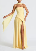 Camila™ - Vestido Maxi con abertura y cinta