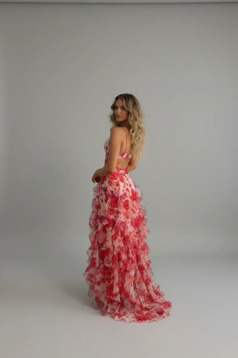 Vestido Gabrielle con volantes