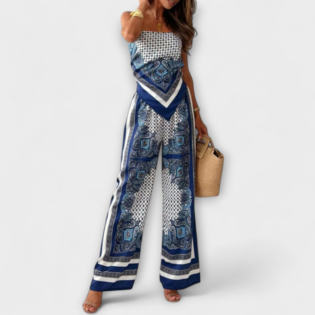 Dakota - Conjunto elegante de chaleco con cordones y pantalones