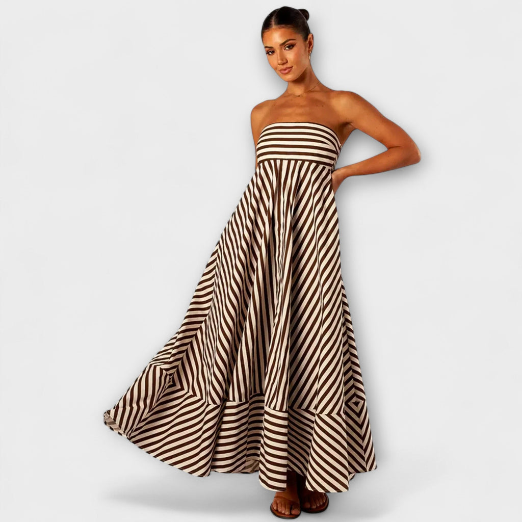 Encanto Nocturno Vestido Maxi con Volantes