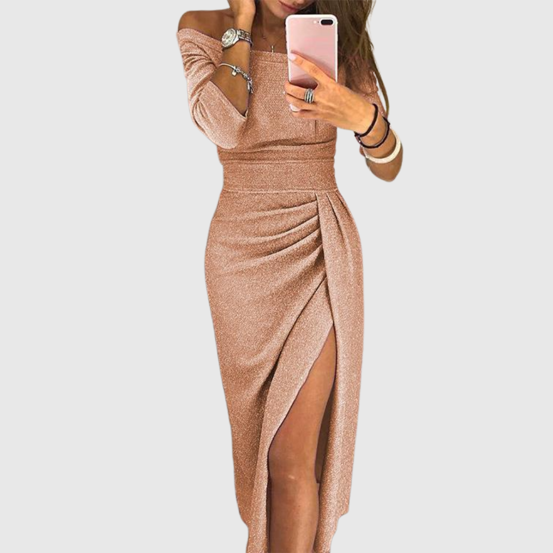 Stella™ | Vestido maxi de cuello halter
