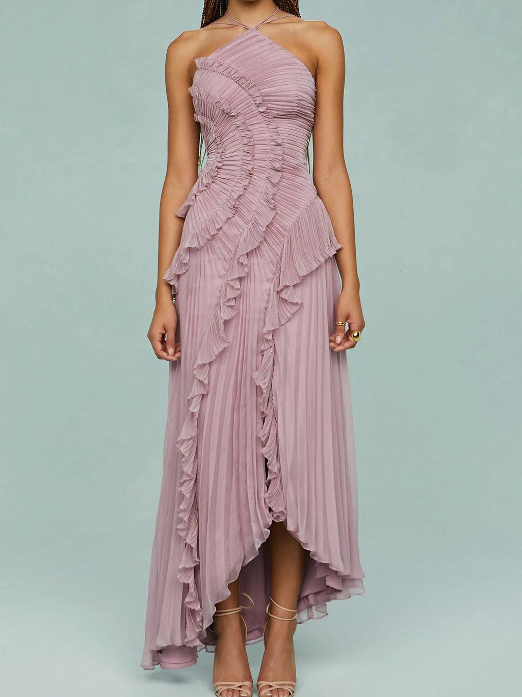 Adriana™- Vestido Maxi con tirantes y aberturas