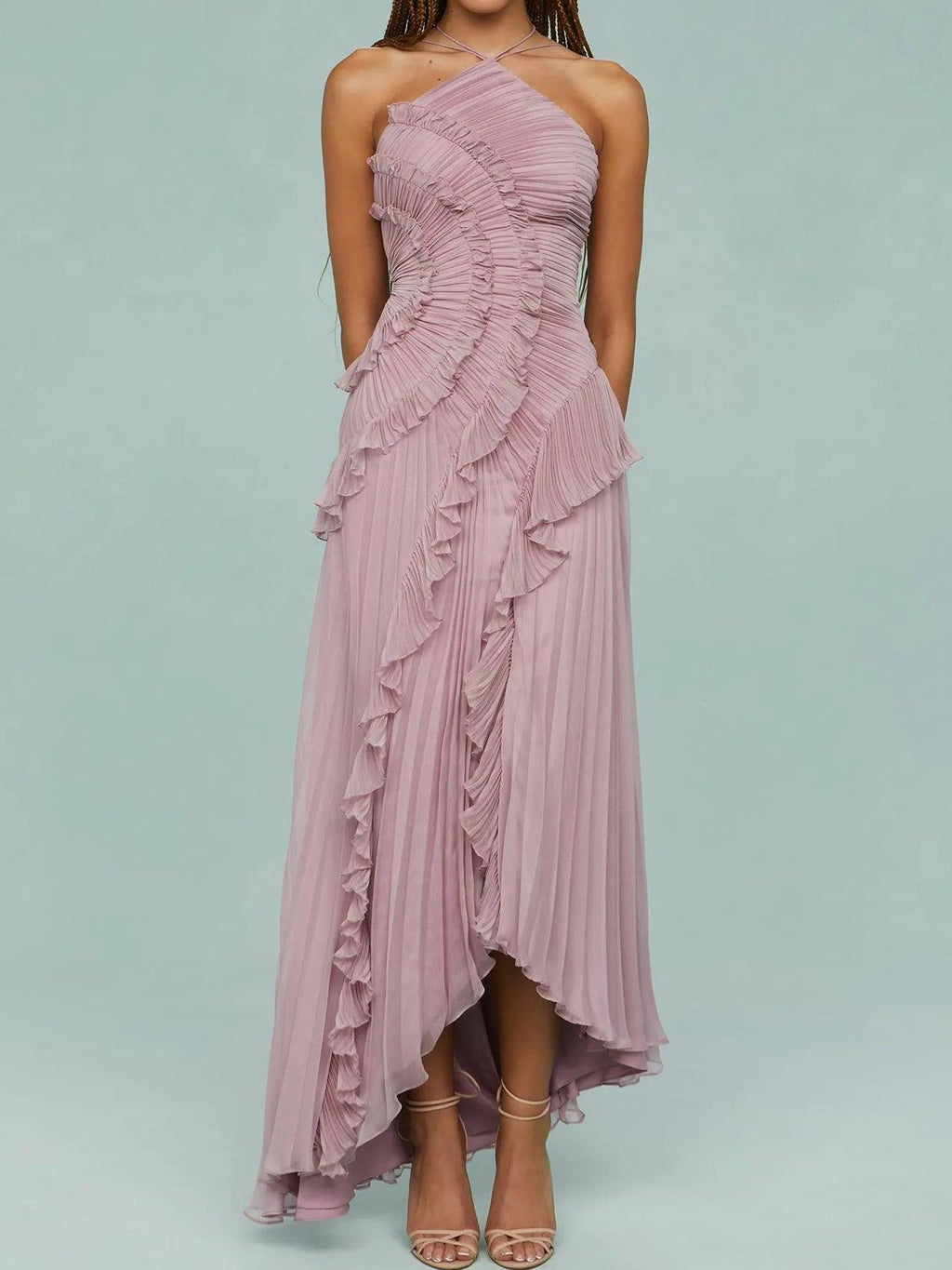 Adriana™- Vestido Maxi con tirantes y aberturas