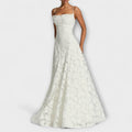 Emberly - Vestido maxi jacquard elegante