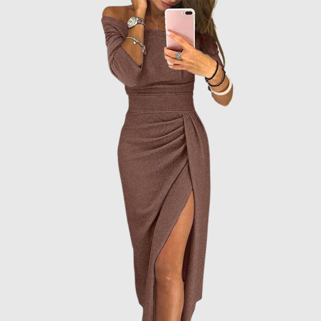 Stella™ | Vestido maxi de cuello halter