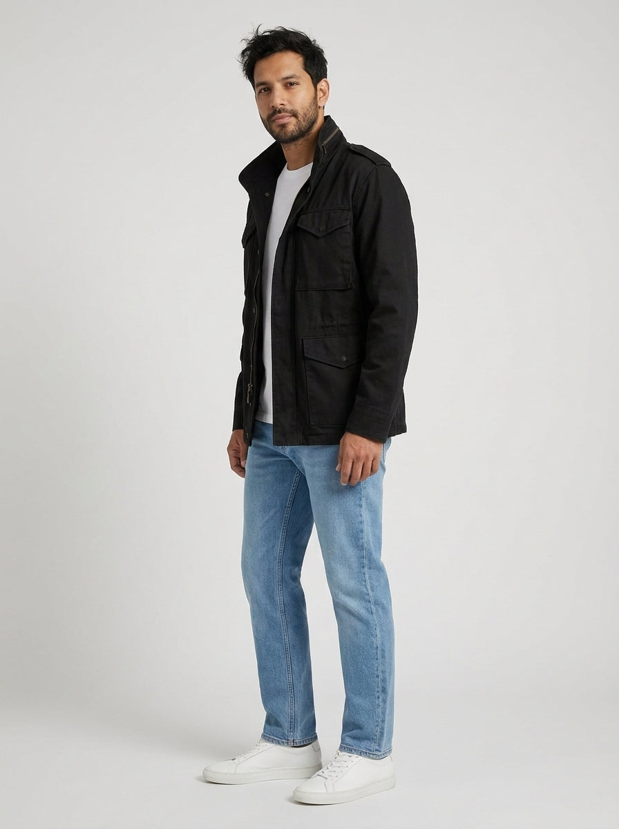 Cesare chaqueta militar M-65 negra - lateral