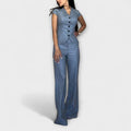 Ivy - Top elegante con escote en V y conjunto de pantalones