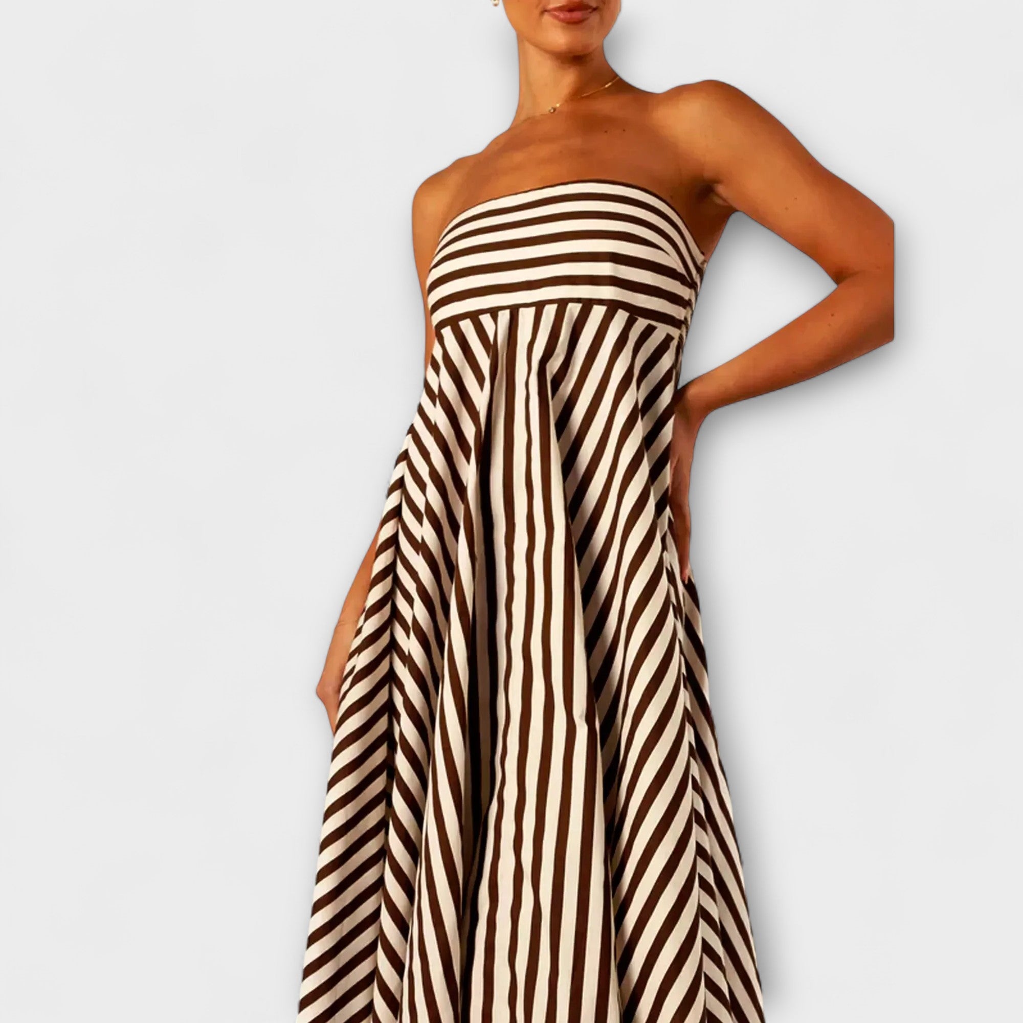 Encanto Nocturno Vestido Maxi con Volantes