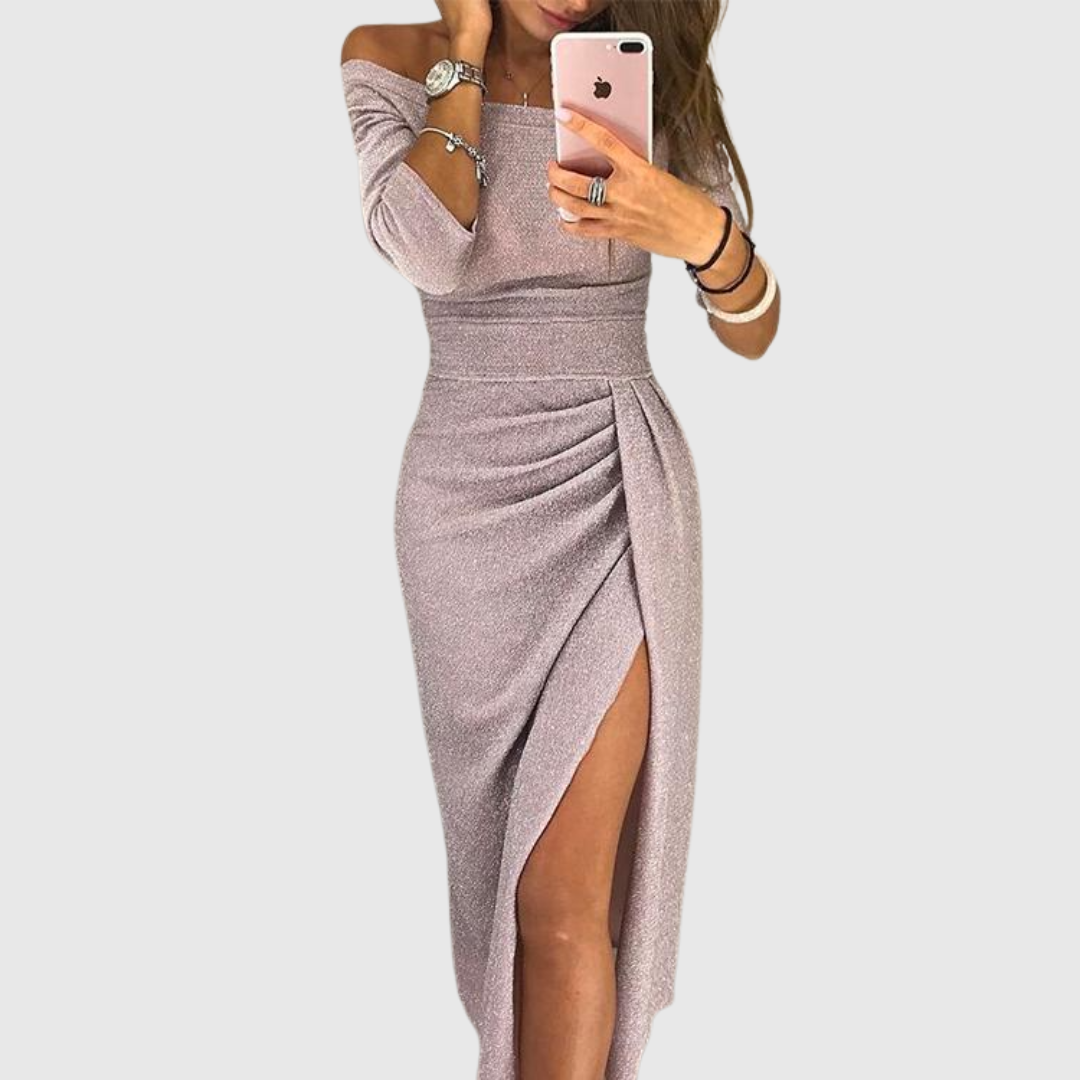 Stella™ | Vestido maxi de cuello halter