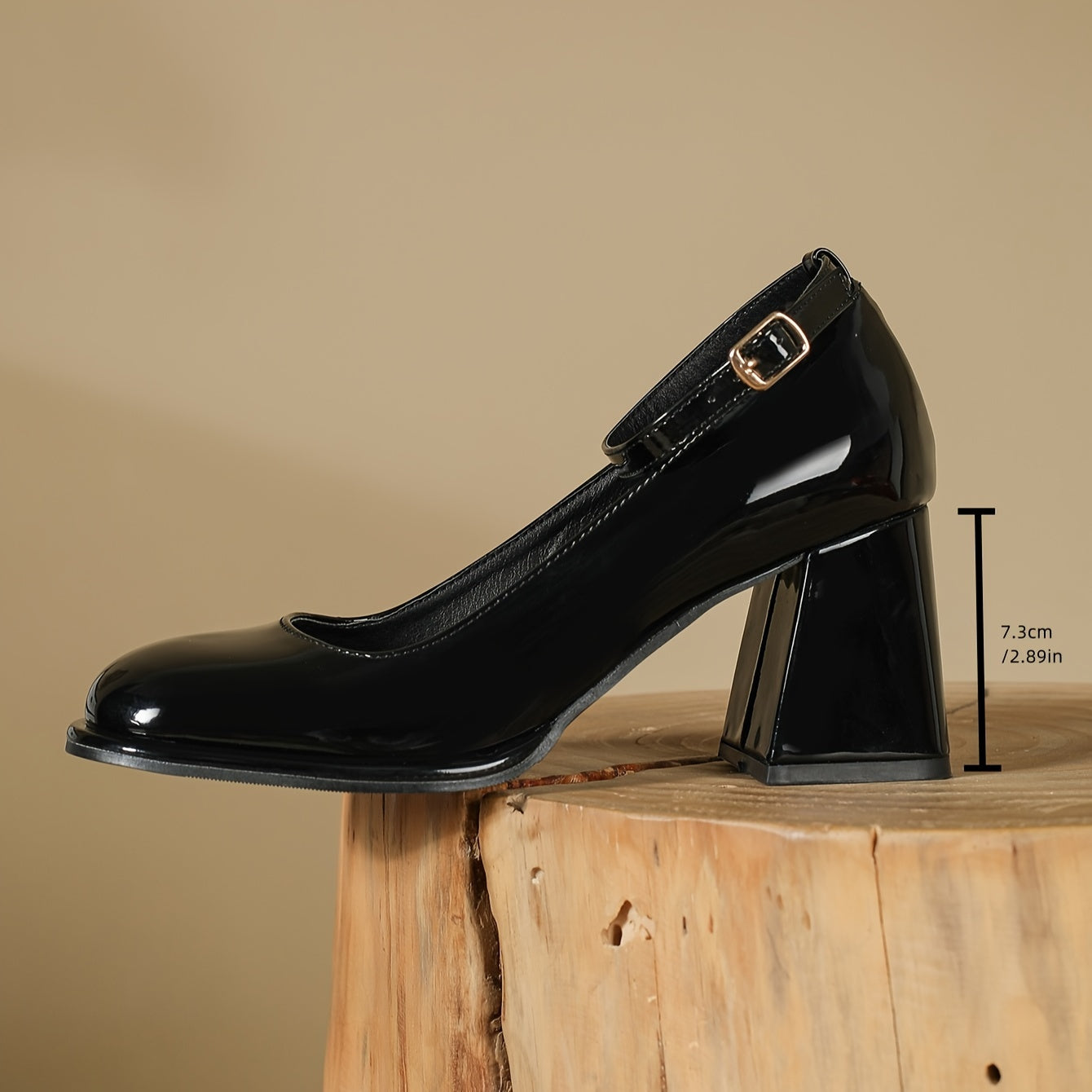 Celeste™ | Tacones en charol con correa