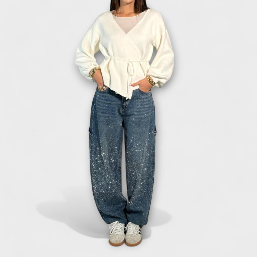 Fable - Jeans Shine de denim en estilo globo carpintero