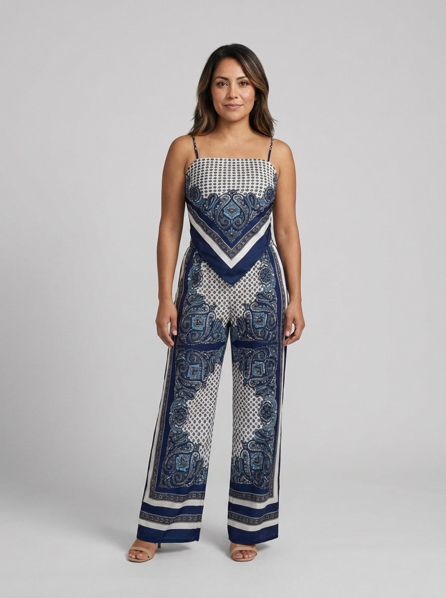 Dakota - conjunto azul estampado