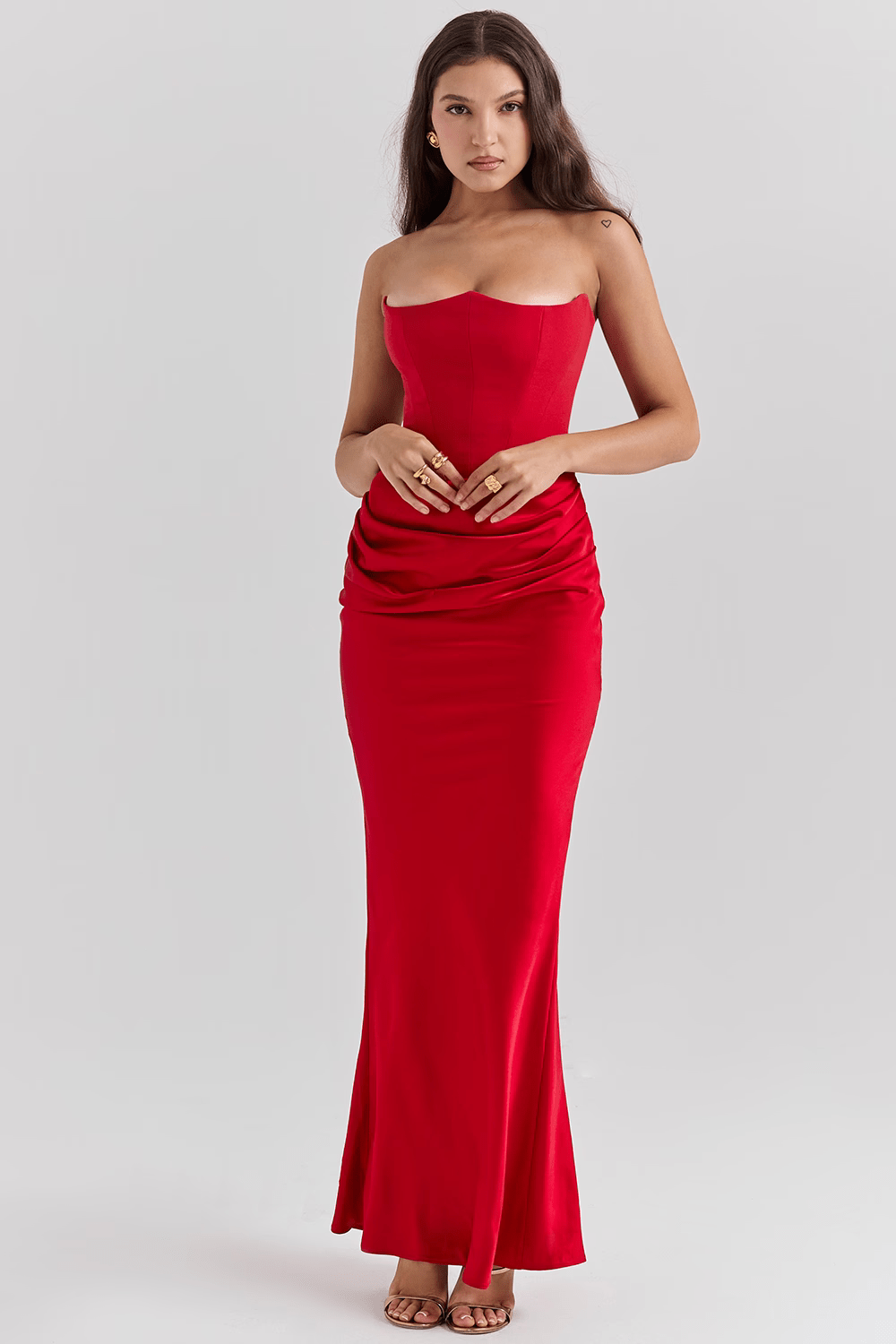 Bella | Vestido sin tirantes elegante