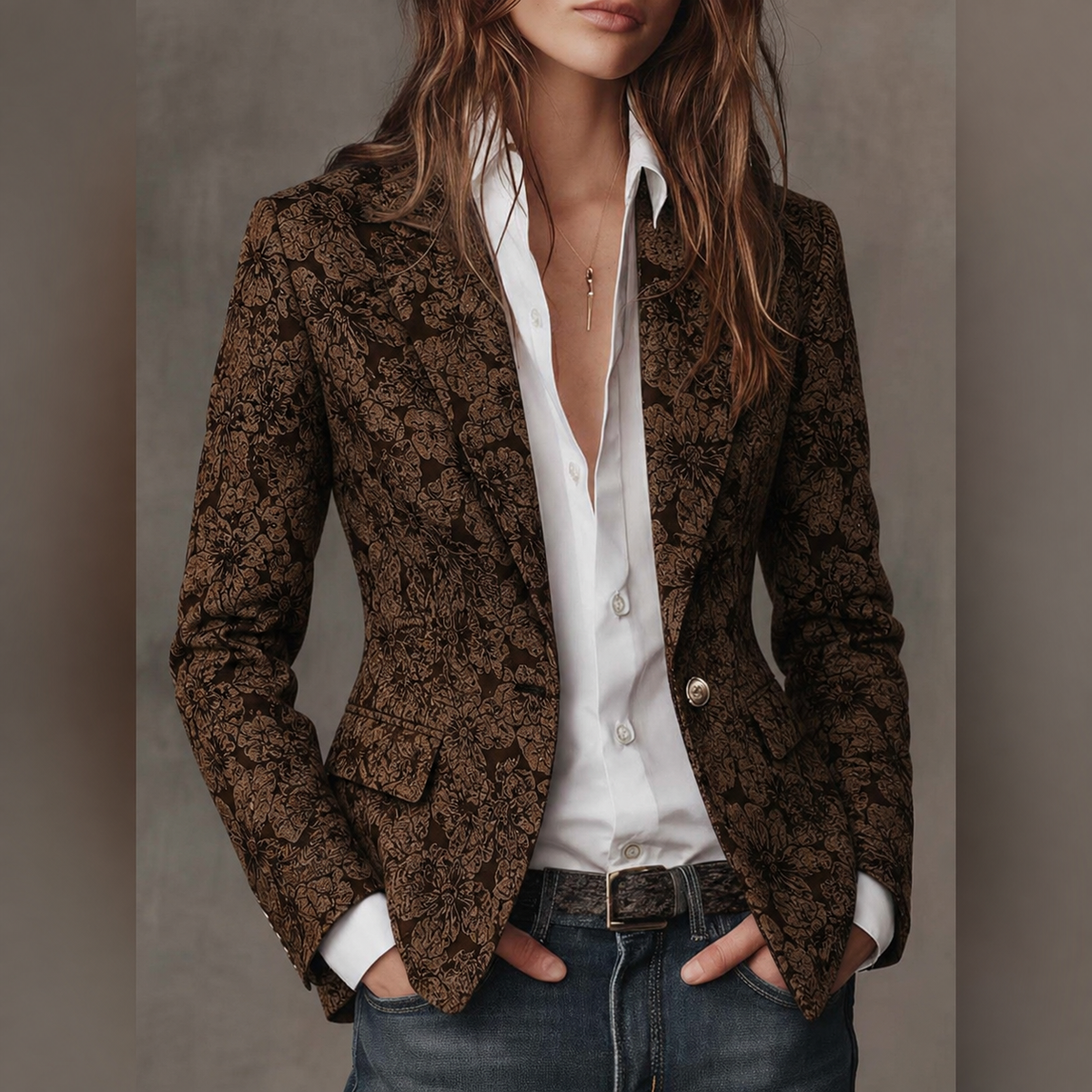 Loretta™ | Blazer de Jacquard