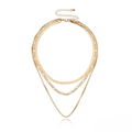 Collar en capas vintage de tres cadenas