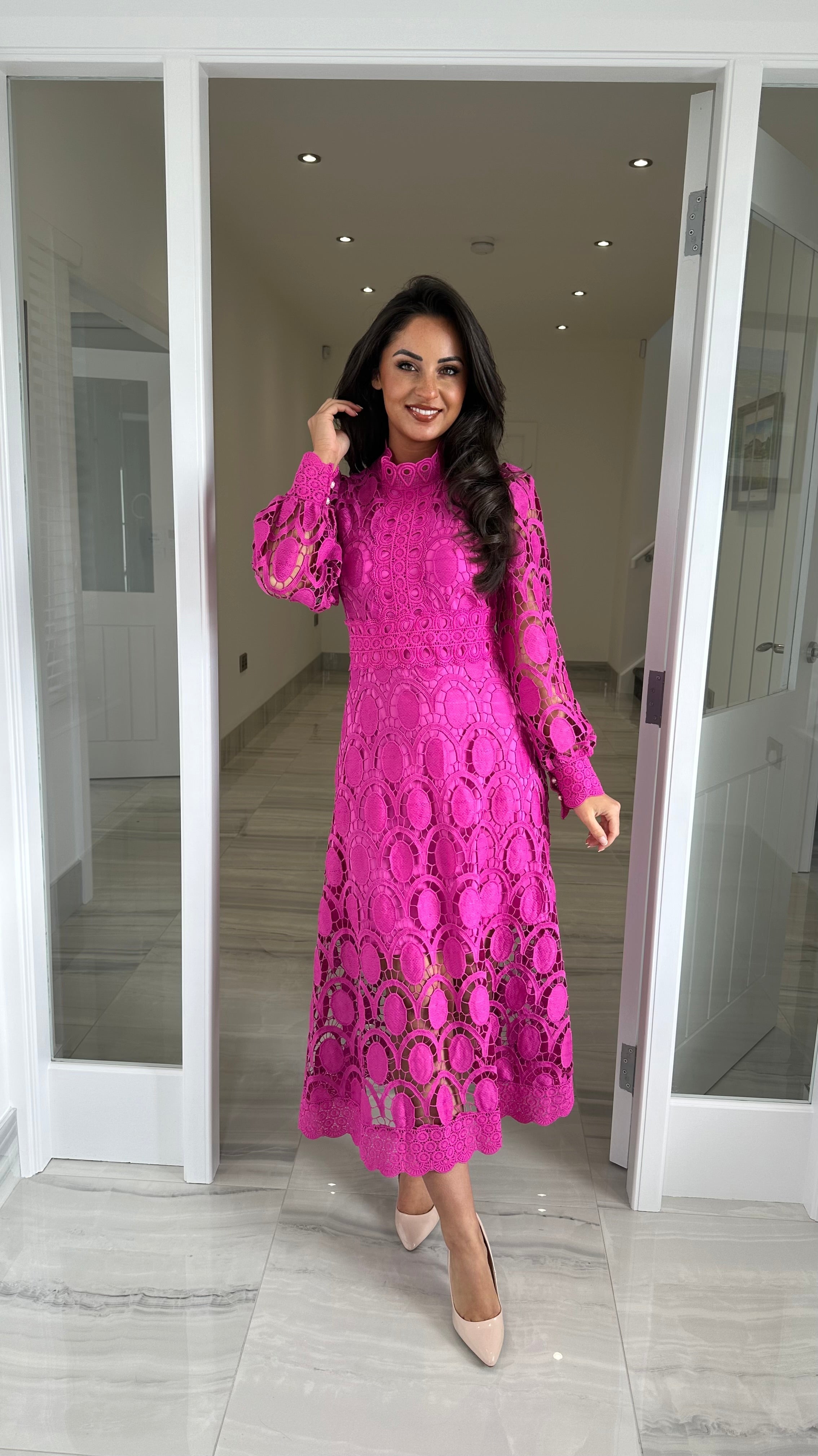 Acia | Vestido de encaje de manga larga