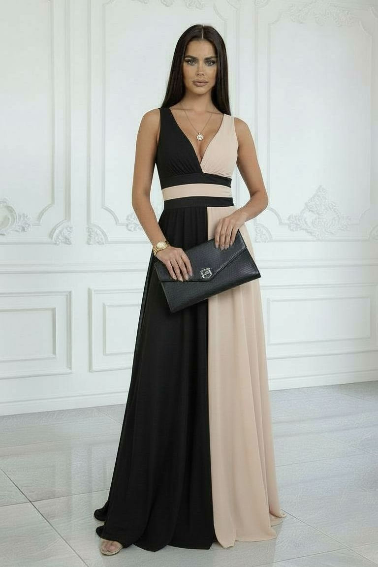 Laura - Vestido Elegante Bicolor
