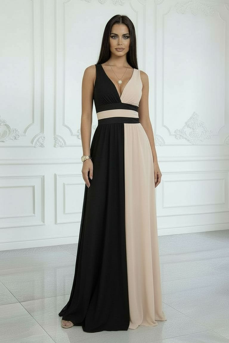 Laura - Vestido Elegante Bicolor