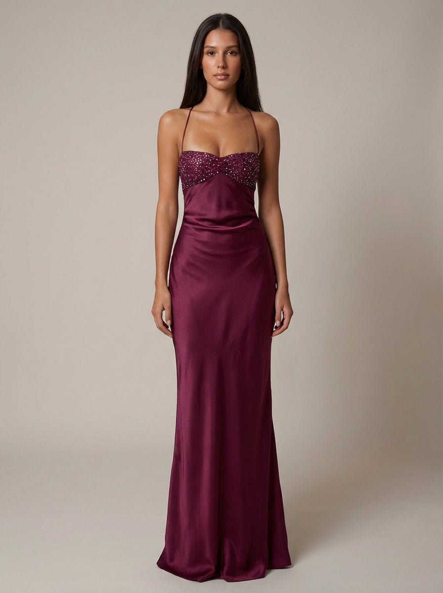 Vestido maxi de jade
