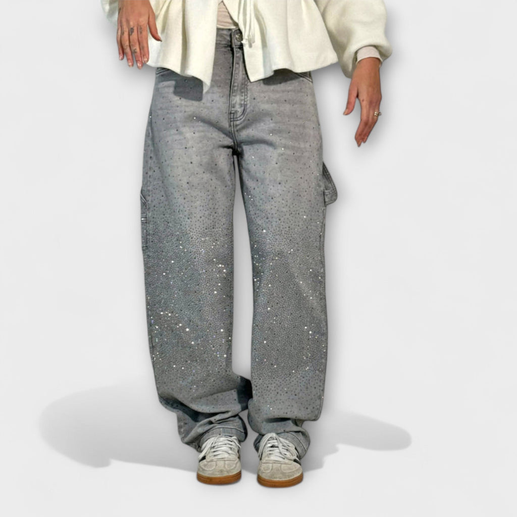 Fable - Jeans Shine de denim en estilo globo carpintero