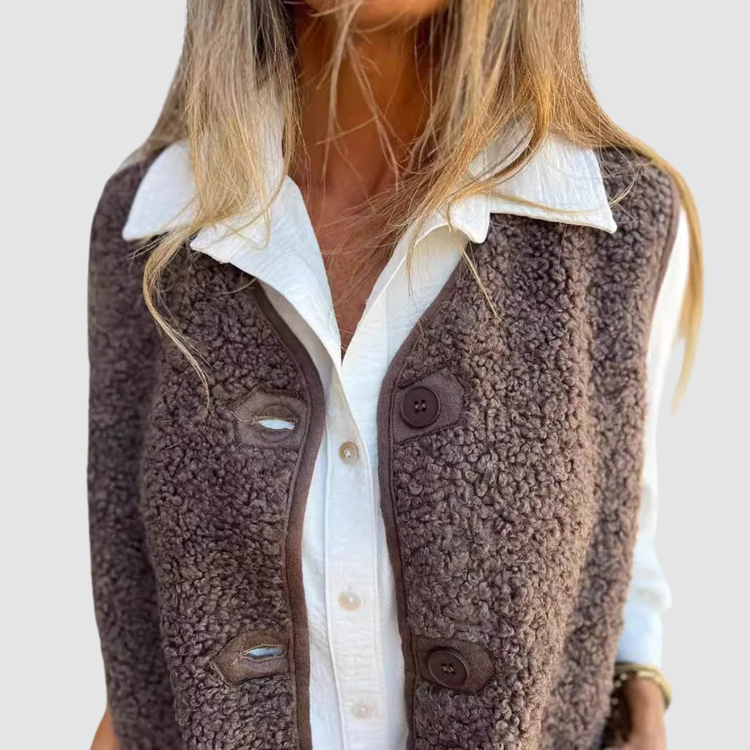 Chaleco de primavera con botones Chantal™