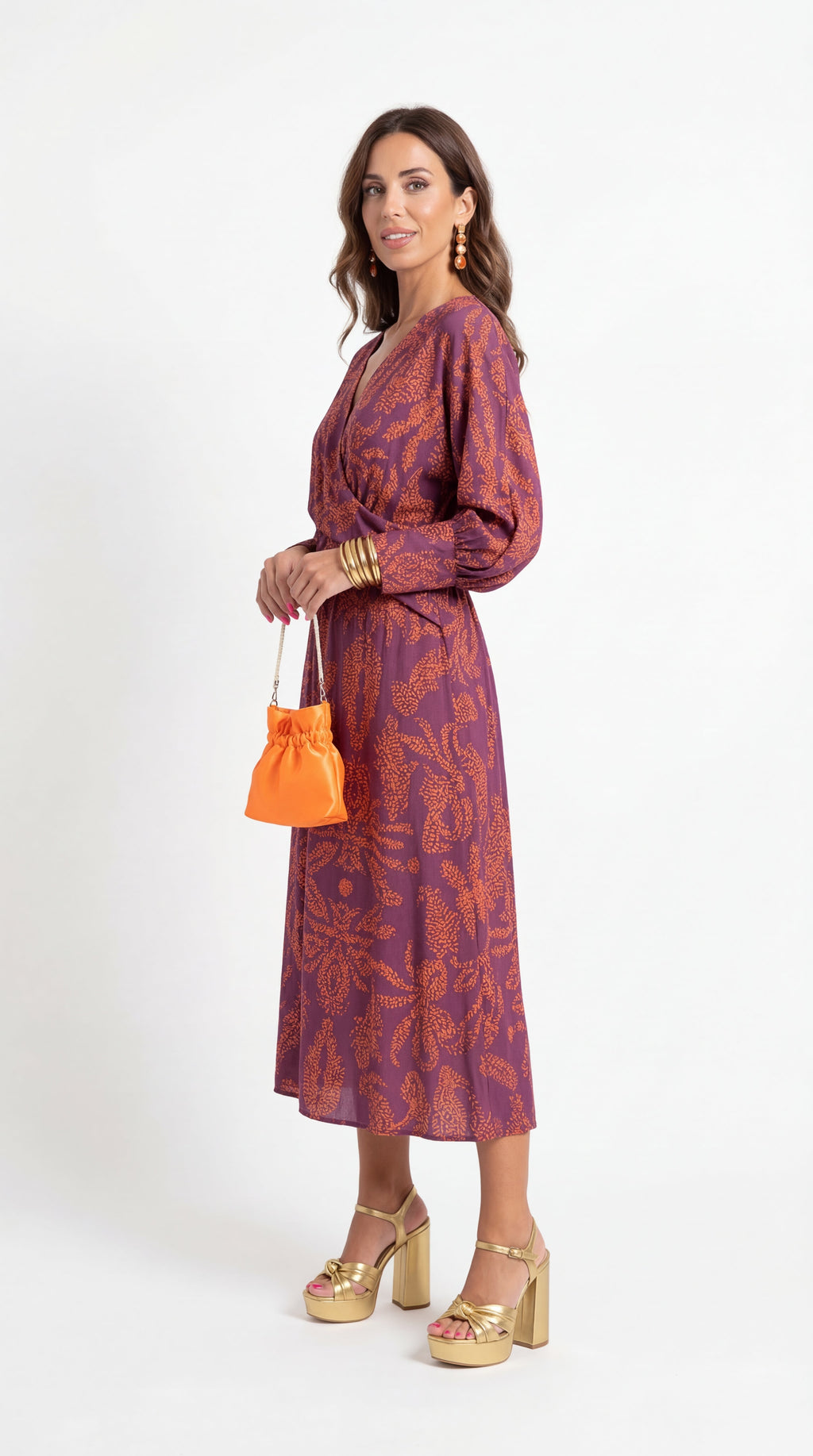 Isadora | Vestido Midi Elegante con Estampado Delicado