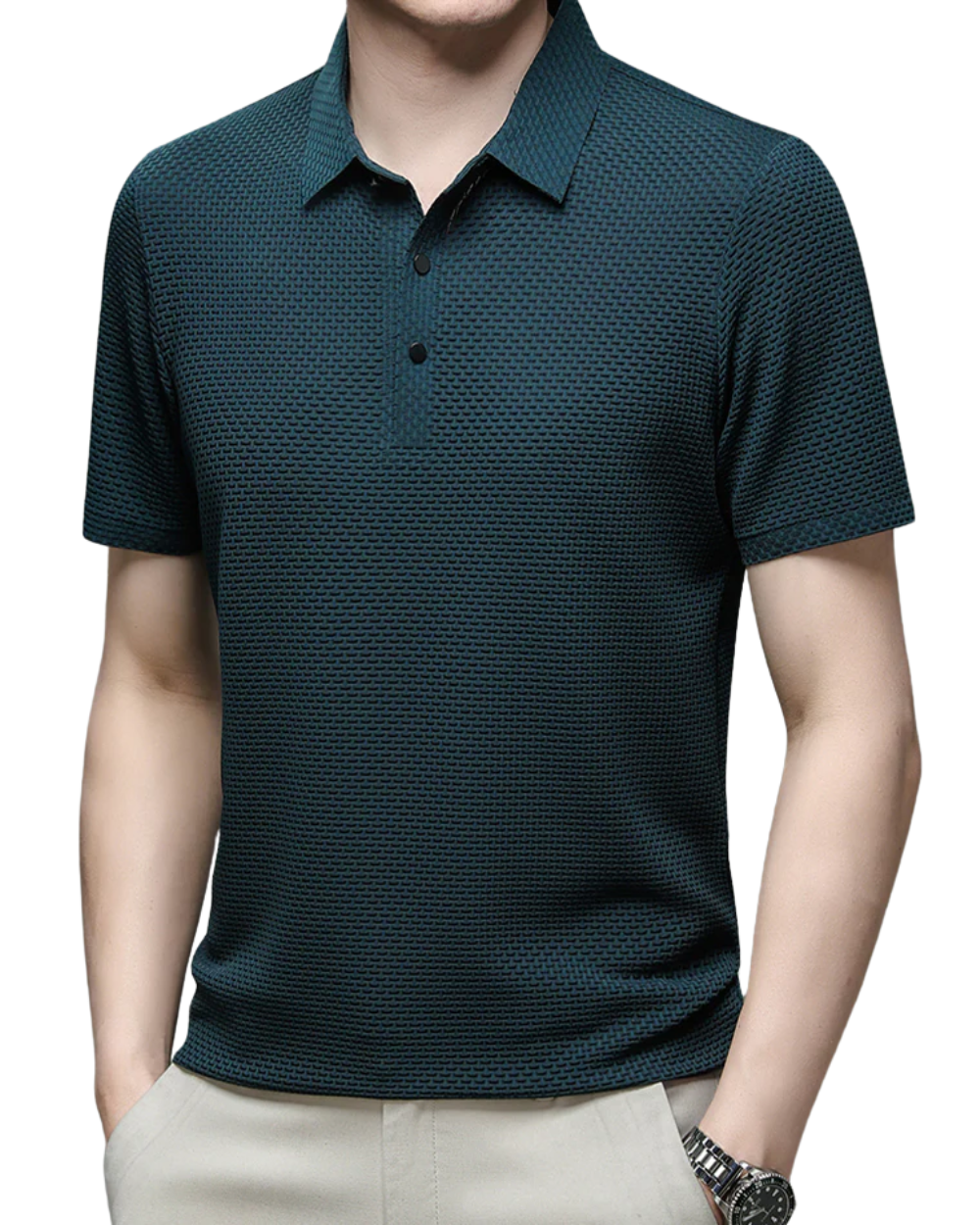 Riviero | Polo de algodón bicolor