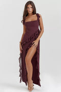 Maisa | Vestido maxi con volantes