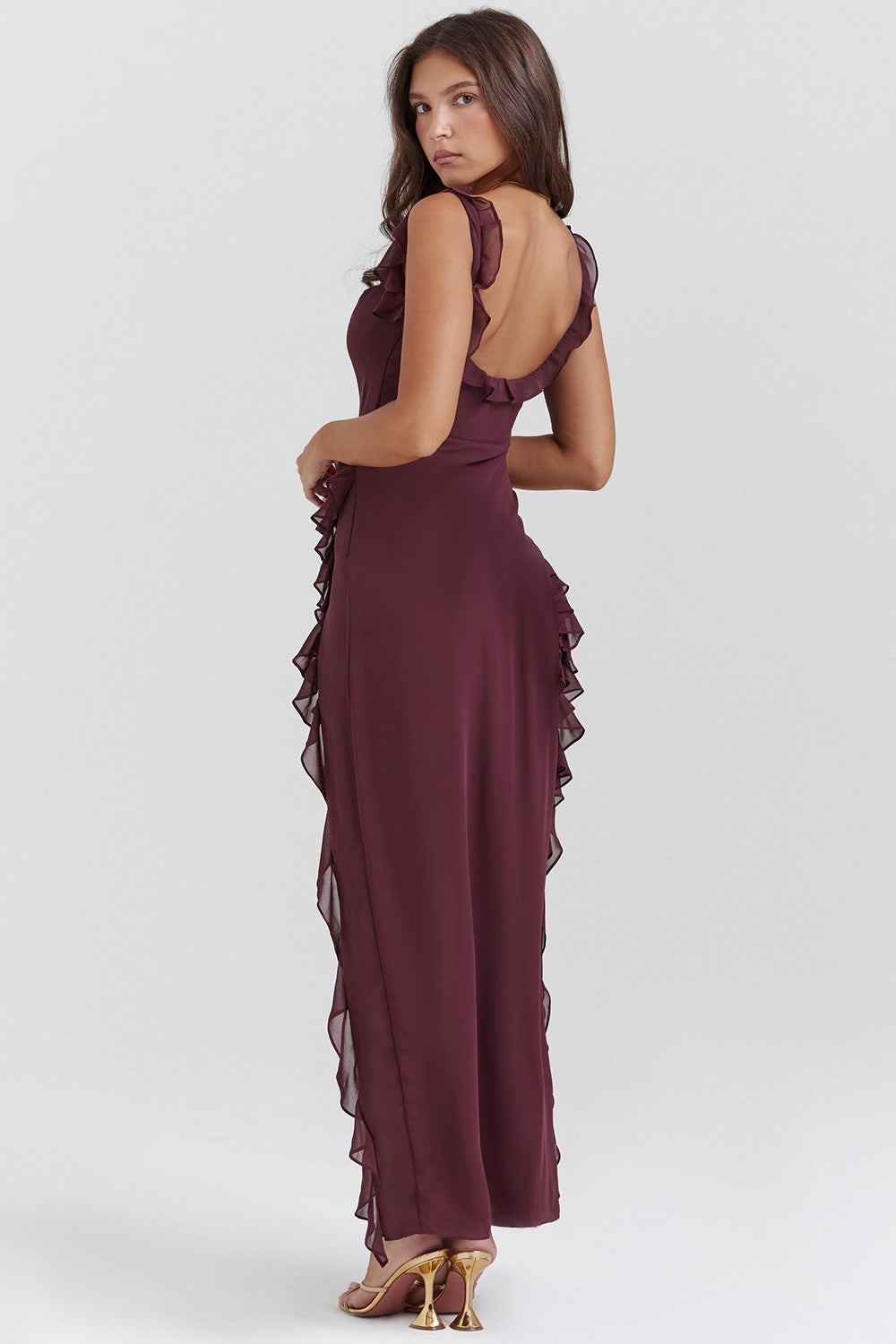 Maisa | Vestido maxi con volantes