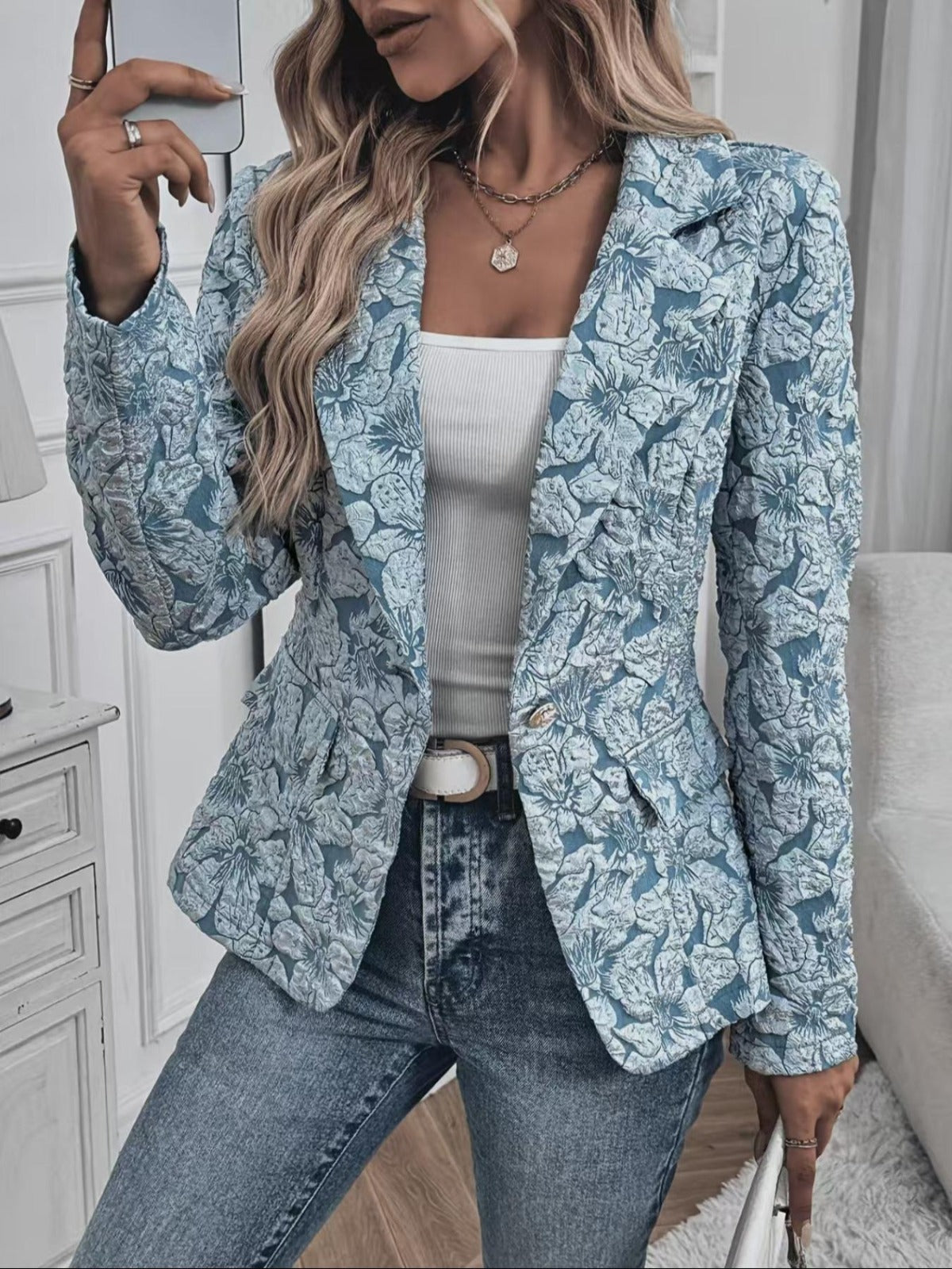 Loretta™ | Blazer de Jacquard
