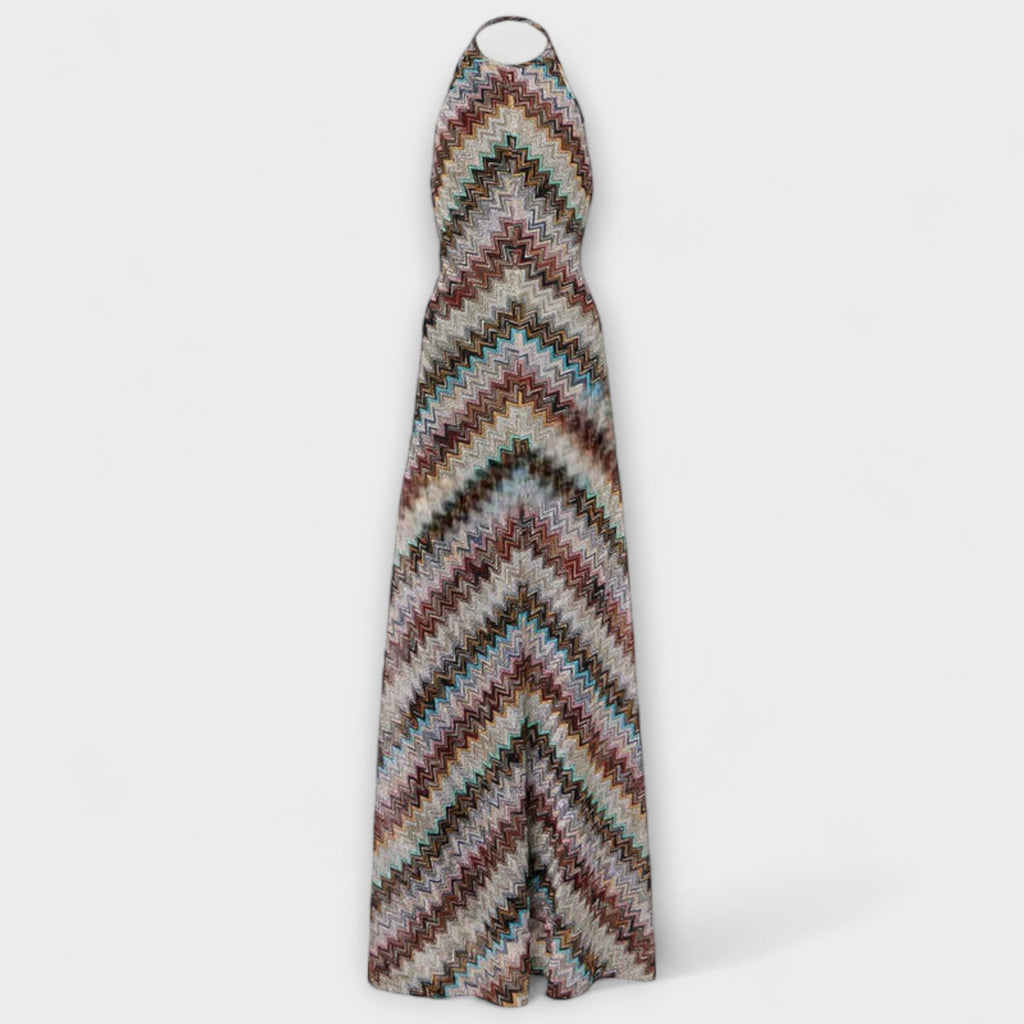 Reese - Jodie vestido de punto con patrón de espiga multicolor