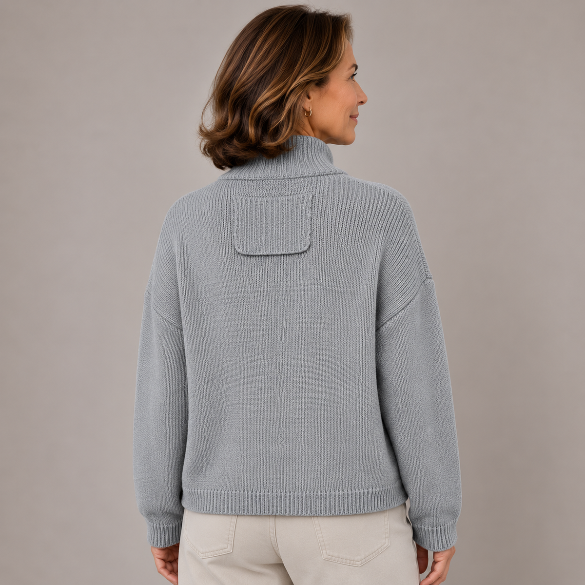 Cárdigan Augusta™ con cuello mao y botones