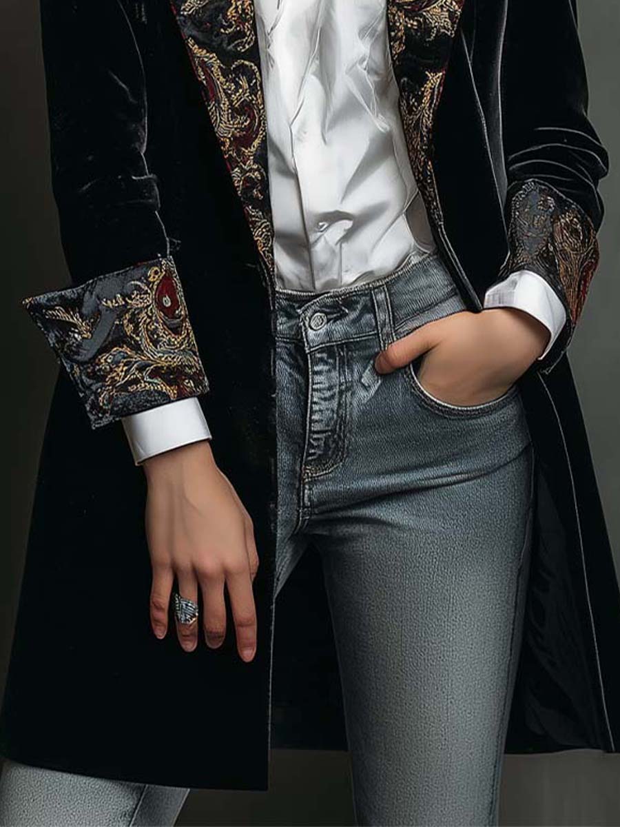 Josephine | Blazer entallado con estampado barroco