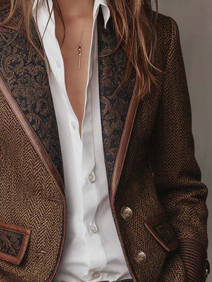 Arabella | Blazer con panel de espiga